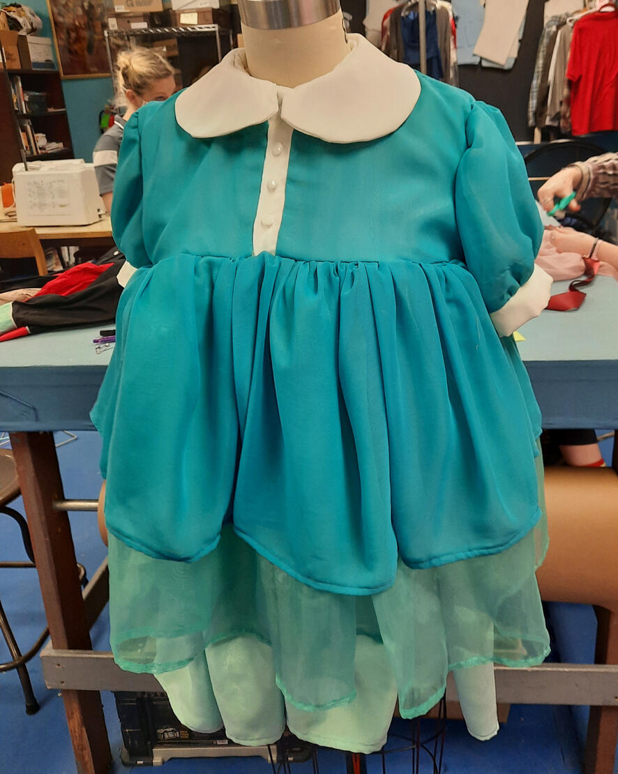 Completed dress for a Shirley Temple actress at TAMUCC's Presidents Ball