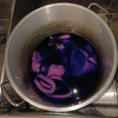 Using Rit Dye on a Chiton and Cotton Rope for TAMUCC's production of The Penelopiad