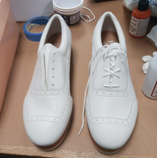 Shoes before painting