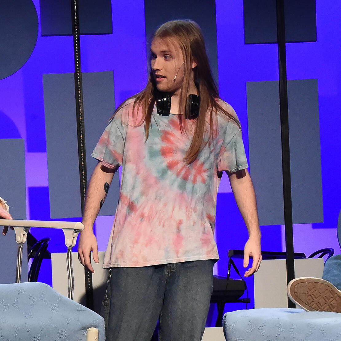 The final product of the tye-dye for TAMUCC&#39;s production of Be More Chill